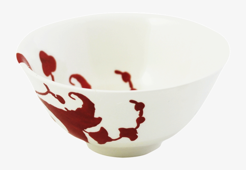 Rice Bowls- Set Of - Garance Rice Bowl - White/red - Gien, transparent png #2828184