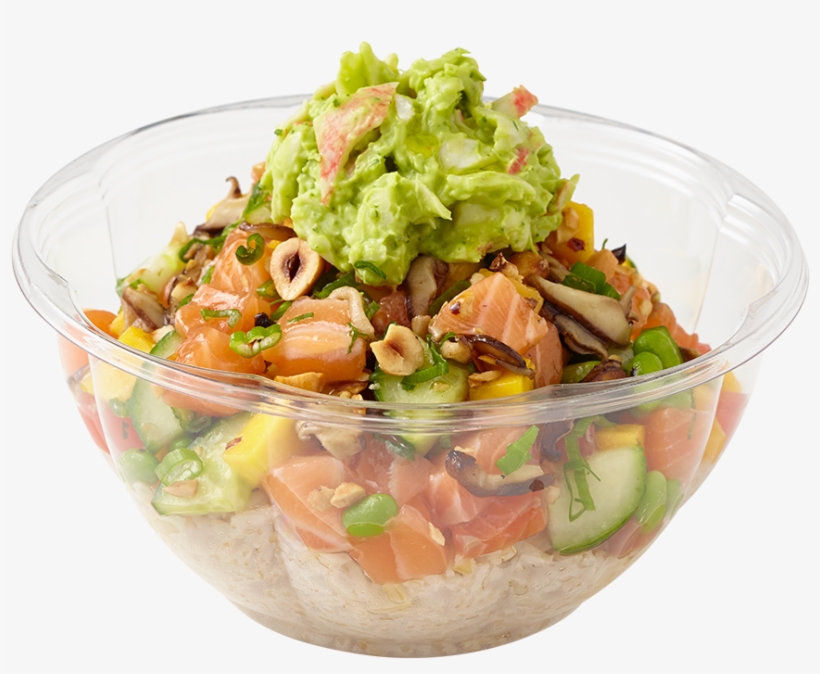 Salmon - Poke Bowl White Background, transparent png #2828297