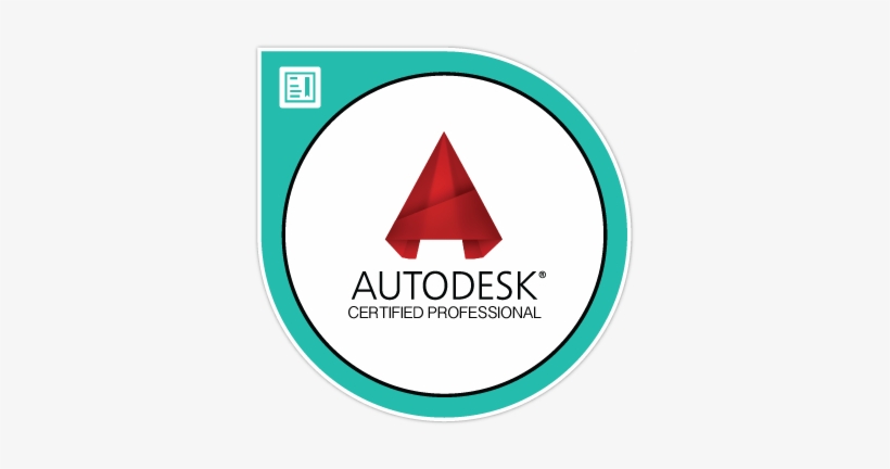 Autocad 2015 Certified Professional - Autodesk Certificate Civil 3d, transparent png #2828363