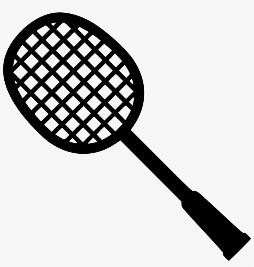 Png File Svg - Badminton Racket Black White, transparent png #2828496
