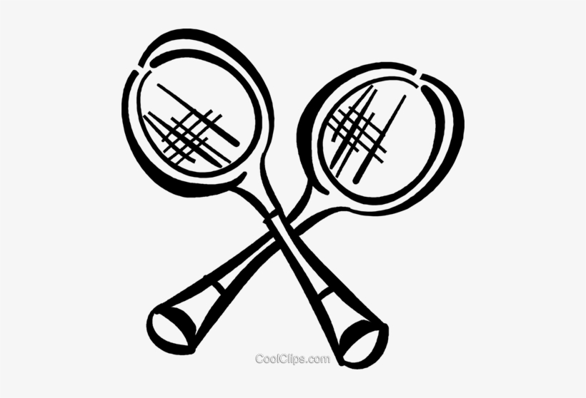 Badminton Rackets Royalty Free Vector Clip Art Illustration - Badminton Racket Clipart Png, transparent png #2828806