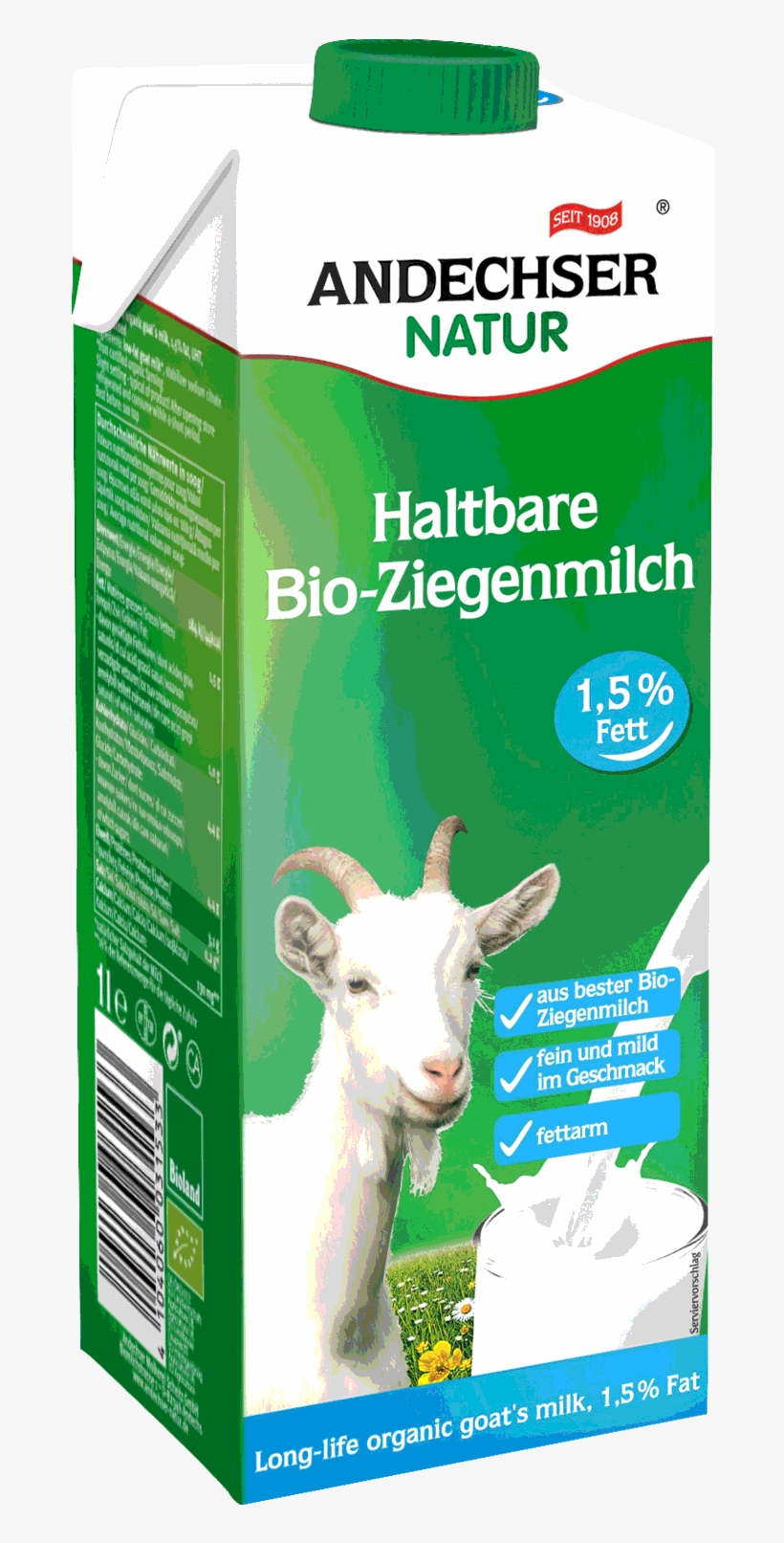 Andechser Bio Goats Milk - Andechser Natur Andechser Goat Milk Uht, 1l, transparent png #2829478