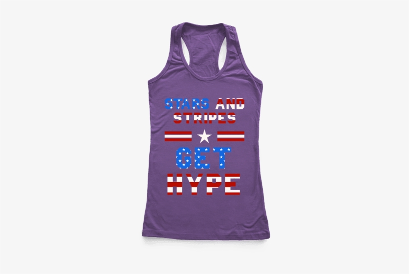 Stars And Stripes Get Hype Racerback Tank Top - Heels On Gloves Off, transparent png #2829955