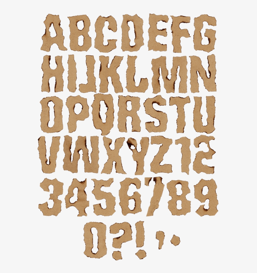Burn Paper Font - Paper, transparent png #2830014