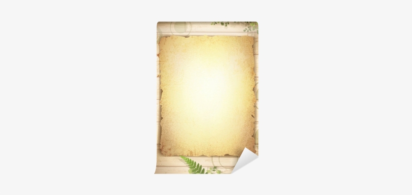 Grunge Burnt Paper At Wooden Background Wall Mural - Light, transparent png #2830042