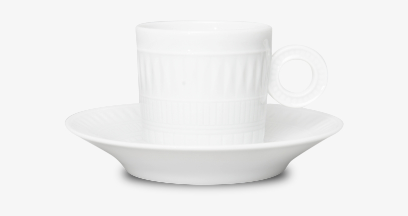 White Sublime Coffee Cup & Saucer - Haviland & Co., transparent png #2830149