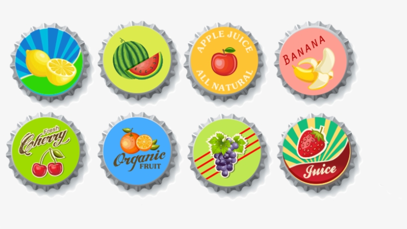 Fruit Retro Ads Illustrations For Borrle Cap Png Graphic - Illustration, transparent png #2831284