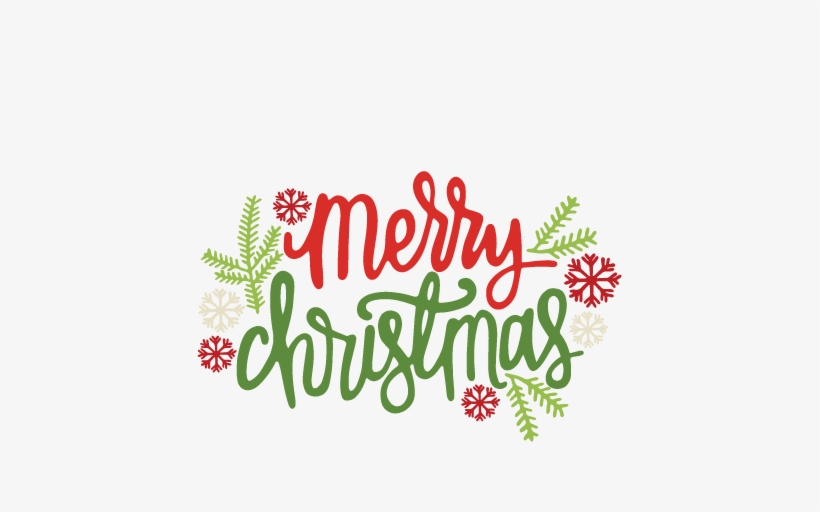 Merry Christmas Clipart Title - Cute Merry Christmas Png, transparent png #2831482