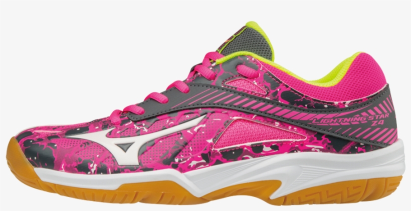 Mizuno Ligning Star Z4 Jr Pink -indoor Shoe - Mizuno Volleyball Shoes For Girls, transparent png #2831507