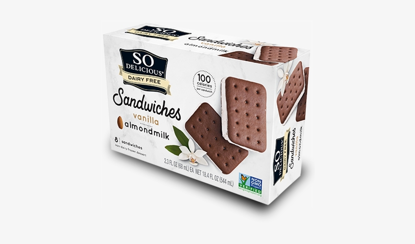 Vanilla Sandwiches - So Delicious Ice Cream Sandwich, transparent png #2832407