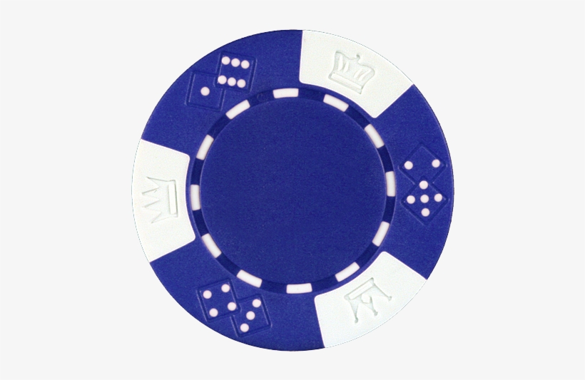 Clay Composite Triple Crown Poker Chips 50 - Blue Casino Chip Png, transparent png #2832853