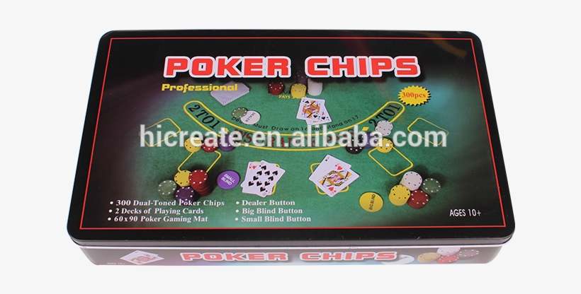 300 Pcs Dual Toned Poker Chips Set 2 Decks Playing, transparent png #2832978