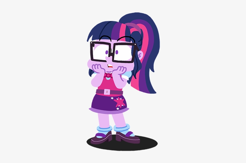 Rawrienstein, Belt, Bowtie, Chibi, Clothes, Cute, Equestria - Chibi Girl With Glasses And Ponytail, transparent png #2833129