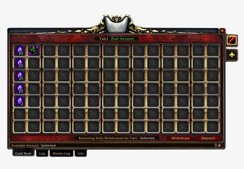 Guildvault2 - Банк Гильдии Вов, transparent png #2833467