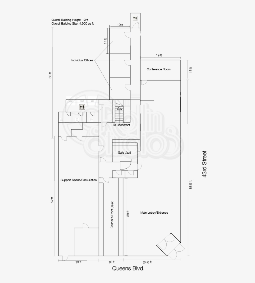 Bank Floorplan1 1 - Diagram, transparent png #2833704
