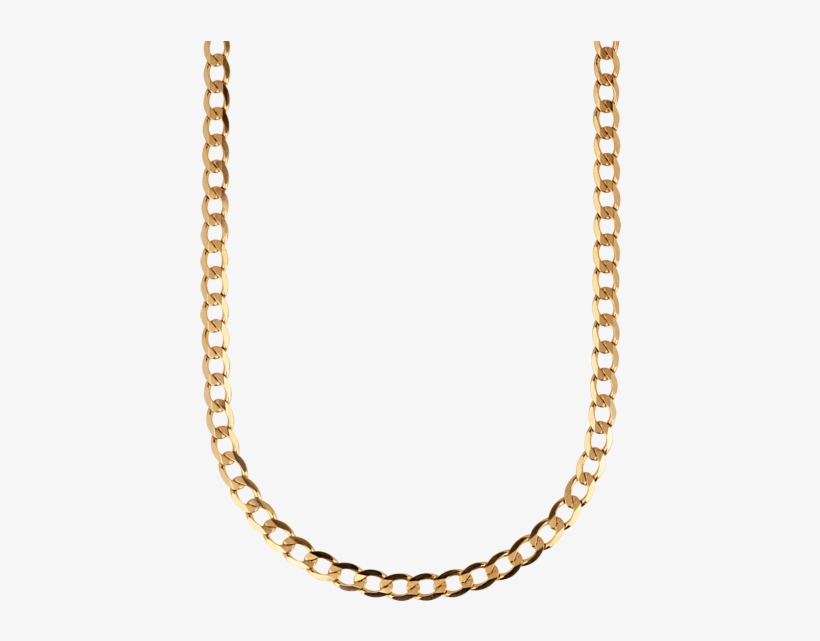 9ct Gold 18 Inc - Gold Cuban Link Chain, transparent png #2833746