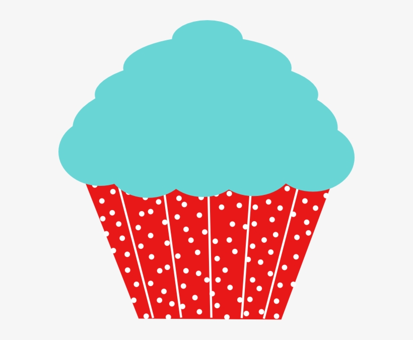 Robin Egg Blue And Red Polkadot Cupcake Svg Clip Arts, transparent png #2833857