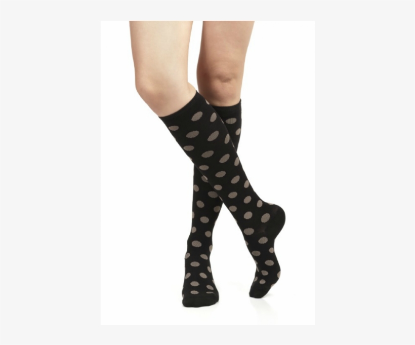 Vim & Vigr 20-30 Mmhg Cotton Polka Dot Socks - Sock, transparent png #2833897