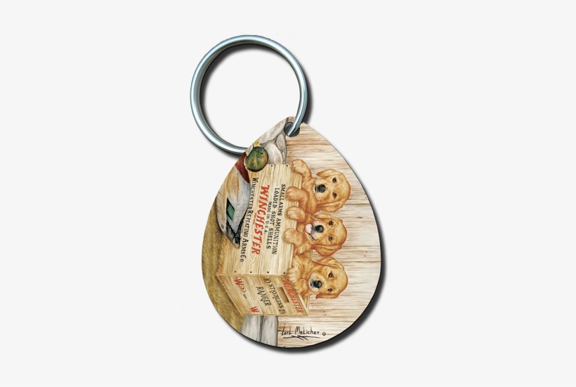 Golden Retriever Puppies - Keychain, transparent png #2834241