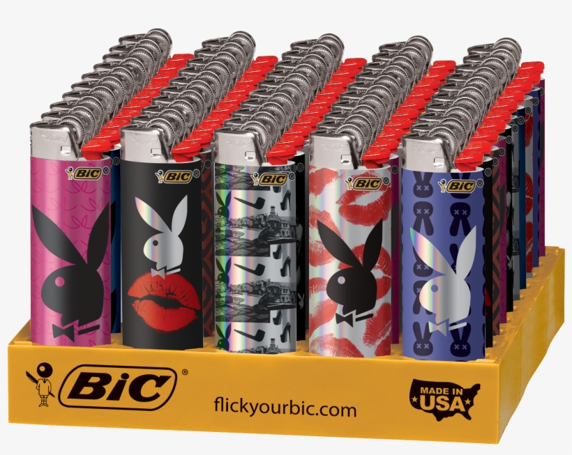 Bic - Playboy - 50pc - Bic Lighters, transparent png #2834244