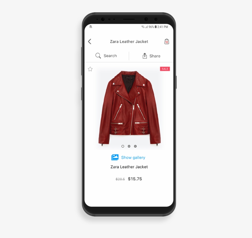 Display Your Product Images In A Full Screen View With - Leather Jacket, transparent png #2834644