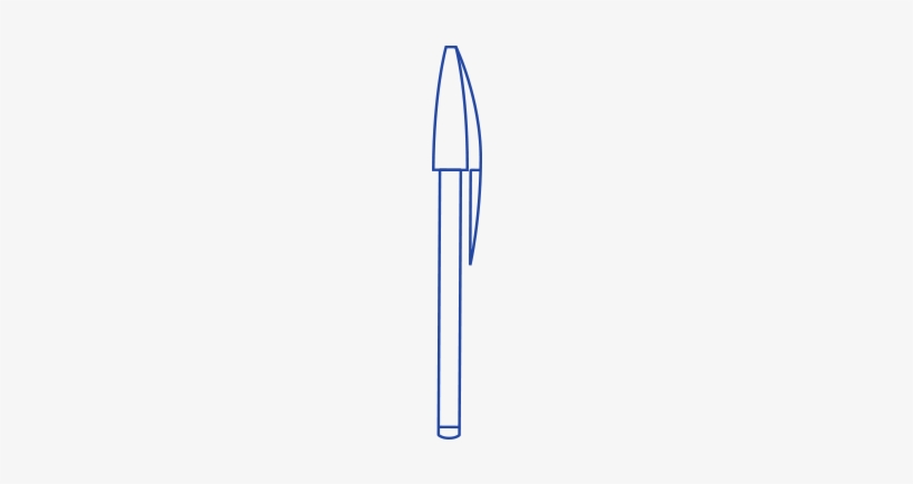 Pen - Stationery - Lighter - Bic Pen Outline, transparent png #2834647