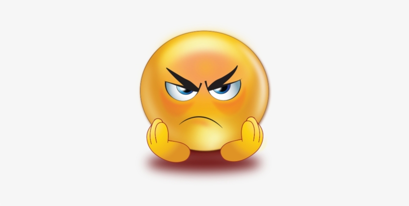 Angry Sad Rage - Angry And Sad Emoji, transparent png #2834808