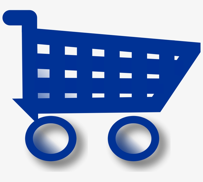 Free Shopping Cart - Shopping Cart Blue Png, transparent png #2834971