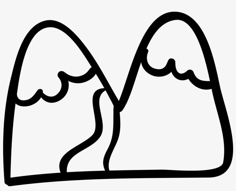 Mountains Hand Drawn Landscape Comments - Mountain, transparent png #2835481