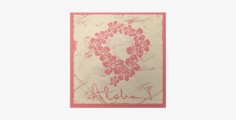 Illustration Of Hawaiian Flower Garland Poster • Pixers® - Hawaii, transparent png #2835702