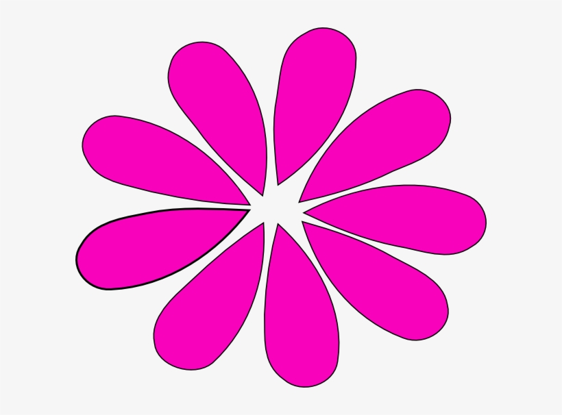Pink And Green Daisy - Clip Art, transparent png #2836340