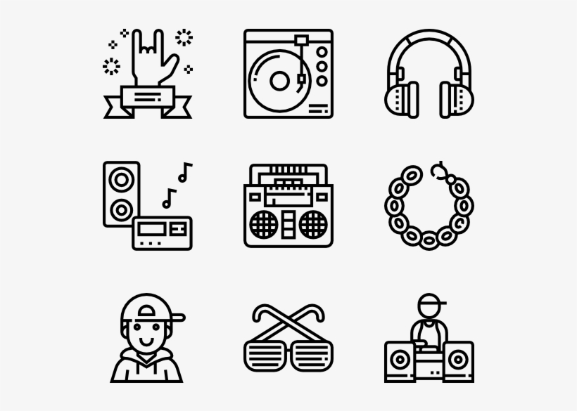 Hip Hop - Hip Hop Icon Vector, transparent png #2836345