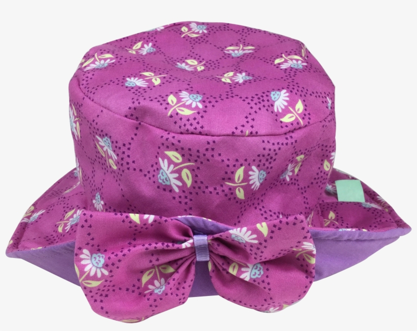 Pink Daisy Sun Hat With Mauve Lining - Sun Hat, transparent png #2836502