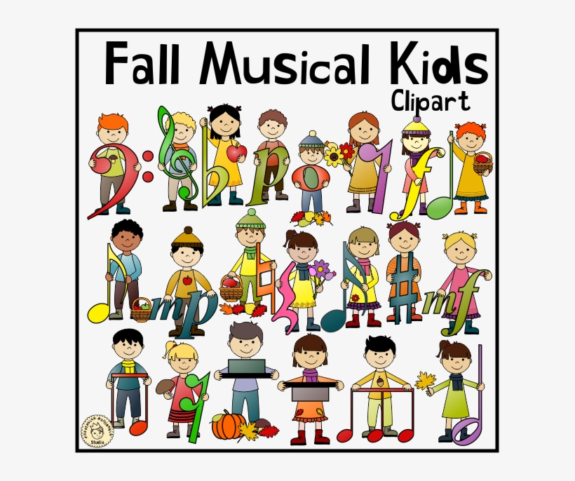 Fall Musical Kids Clipart - Music, transparent png #2836546