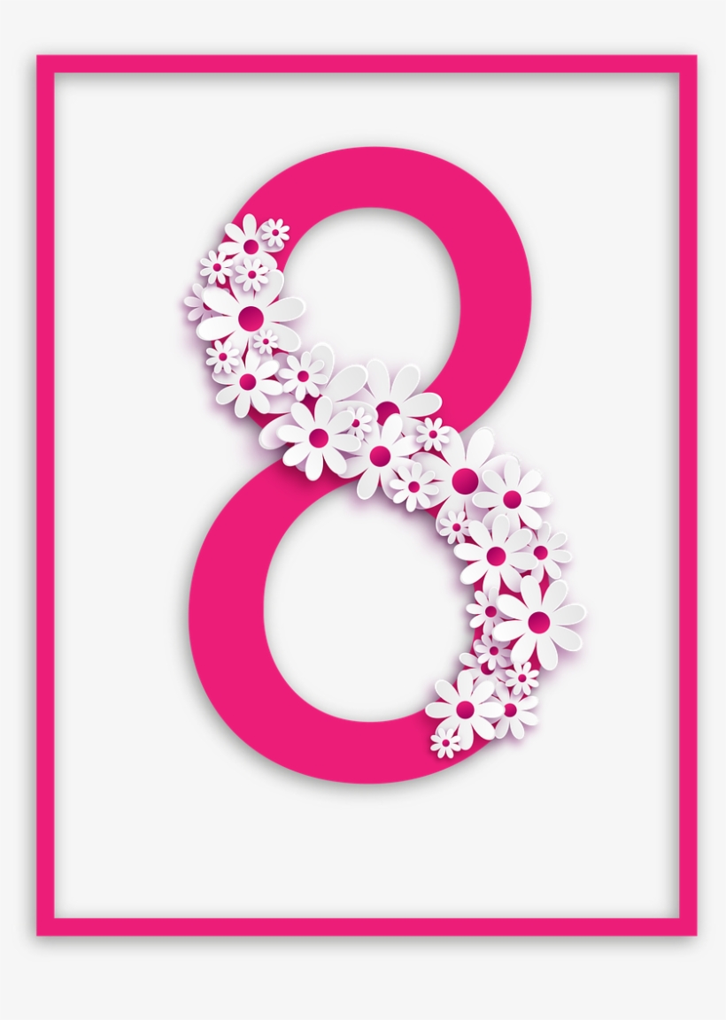 Eight,pink,frame,photo 8, - Circle, transparent png #2836573
