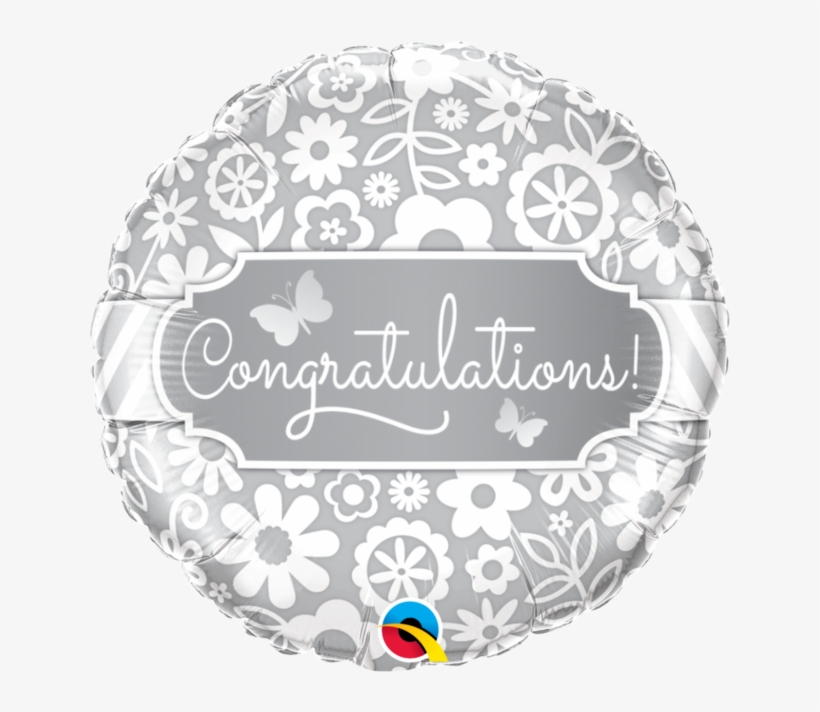 Picture 2 Of - Congratulation White Foil Balloon, transparent png #2836865