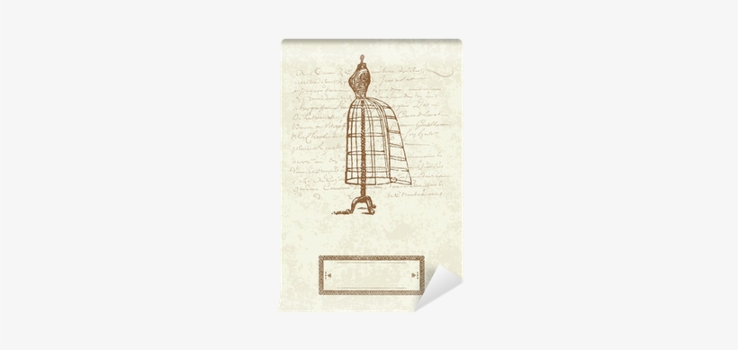 Beautiful Retro Card - Vintage Kleiderform Grußkarte, transparent png #2836899