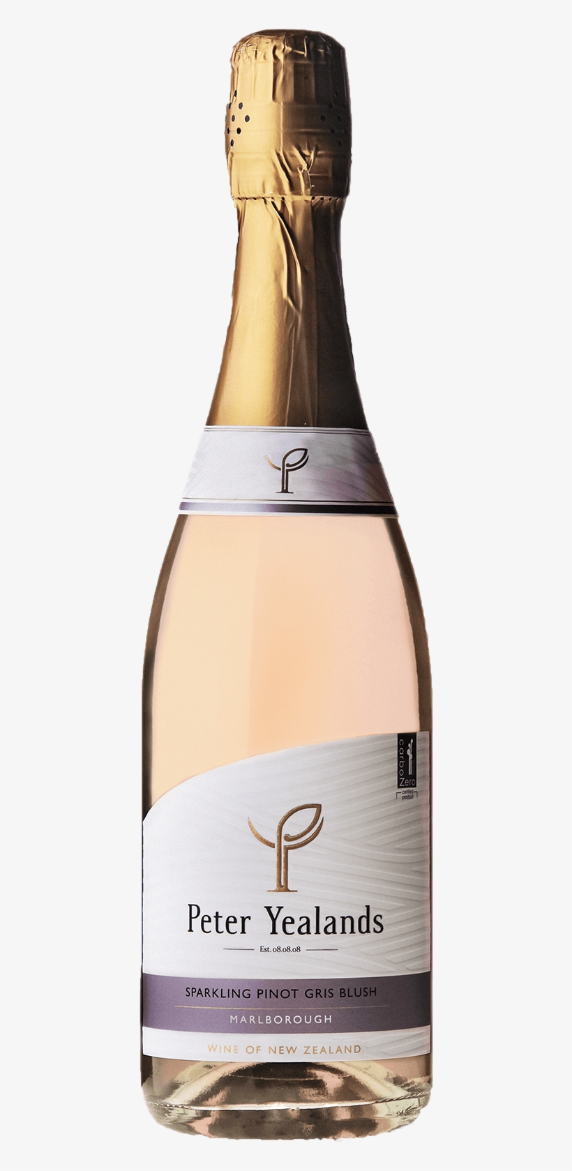 Peter Yealands Sparkling Pinot Gris Blush, transparent png #2837010