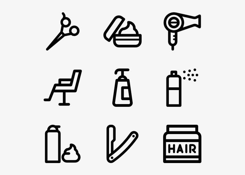 Linear Hairdressing Salon Elements - Beauty Salon Icon Png, transparent png #2837350