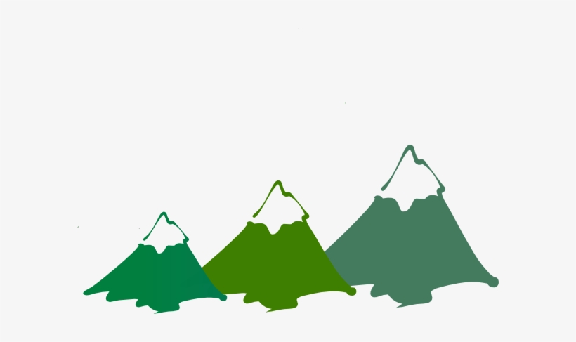 Image Free Library Three Mountain Peaks Green - Mountain Clip Art, transparent png #2837420