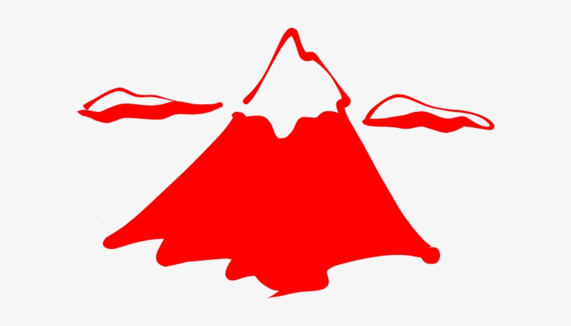 Png Stock Mountain In Red Clip - Mountain Clip Art, transparent png #2837466
