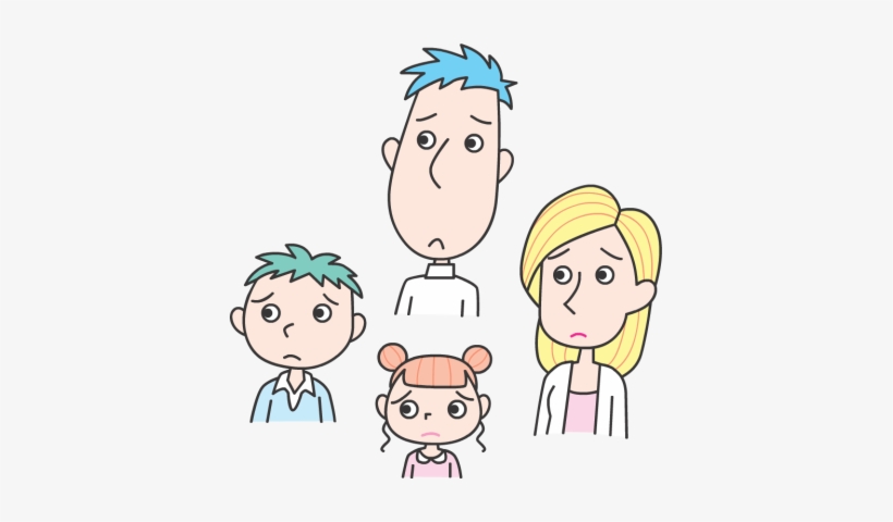 Customer Clipart Sad - Family Sad Clipart, transparent png #2837849