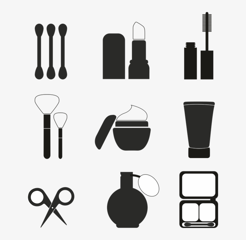 Hair Salons In Boksburg - Makeup Clipart Black And White, transparent png #2837889