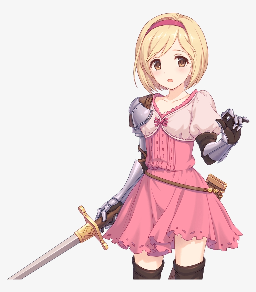 Cute Human Longsword Djeeta Djeeta Normal Collabo001 - Princess Connect Wikia Djeeta, transparent png #2838063