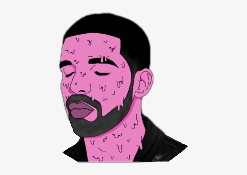 Drake Fakelove Pink Dripping Trill Sticker Freetoedit - Drake Sticker Png, transparent png #2838411
