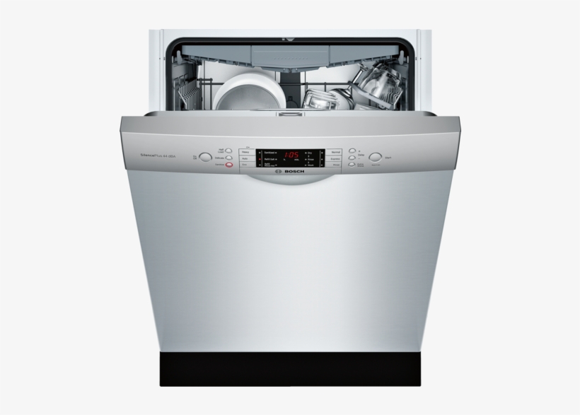 800 Series Sge68u55uc Stainless Steel - Bosch 800 Series 24" Recessed Handle Dishwasher – Sge68u55uc, transparent png #2838818
