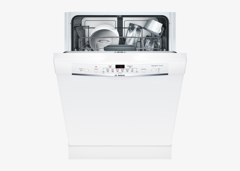 She3ar72ucbosch Ascenta™ Recessed Handle Built-in Dishwasher - Bosch Ascenta 24" Built-in Dishwasher, White, She3ar72uc, transparent png #2839111