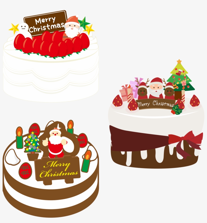 Japanese Christmas Cake - Christmas Cake Clipart, transparent png #2839251