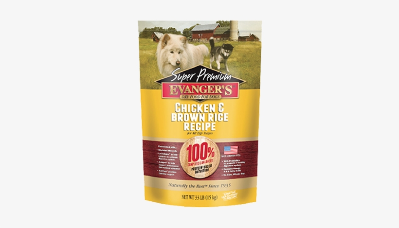 Evanger Dry Dog Food-chicken And Brown Rice - Evangers Dog Food, transparent png #2839276