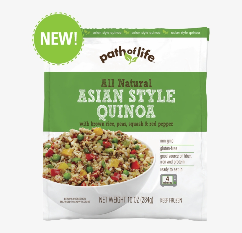 Asian Style Quinoa With Brown Rice, Peas, Squash & - Path Of Life Cauliflower, Roasted Garlic - 10 Oz, transparent png #2839296
